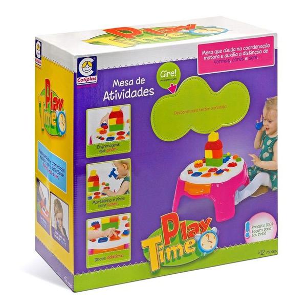 Mesinha com Atividades - Mesa de Atividades - Play Time - Rosa - Cotiplás Imagem de Mesinha com Atividades - Mesa de Atividades - Play Time - Rosa - Cotiplás