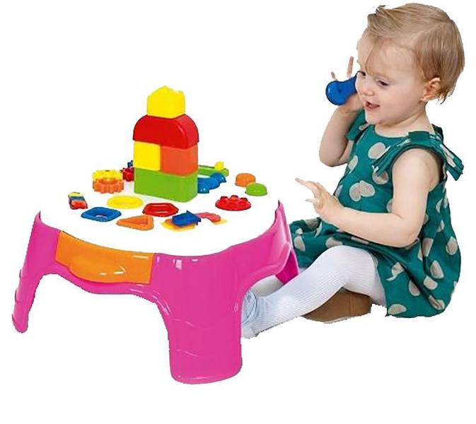 Mesinha com Atividades - Mesa de Atividades - Play Time - Rosa - Cotiplás Imagem de Mesinha com Atividades - Mesa de Atividades - Play Time - Rosa - Cotiplás