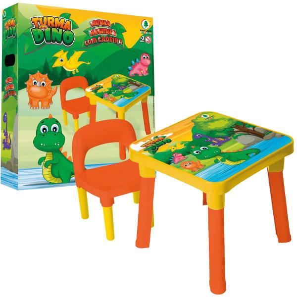 Imagem de Mesinha Com Cadeira Infantil Didático Turma do Dino