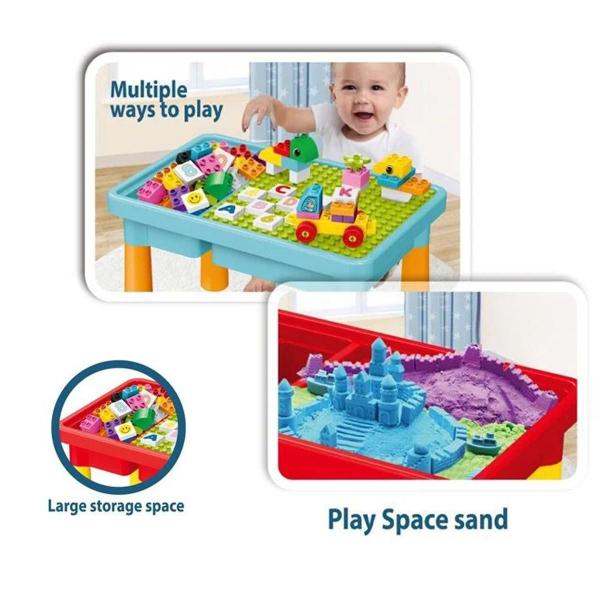 Mesinha Criativa Baby Land Vermelho Com 56 Blocos Kids Home - Tesla Store Imagem de Mesinha Criativa Baby Land Vermelho Com 56 Blocos Kids Home
