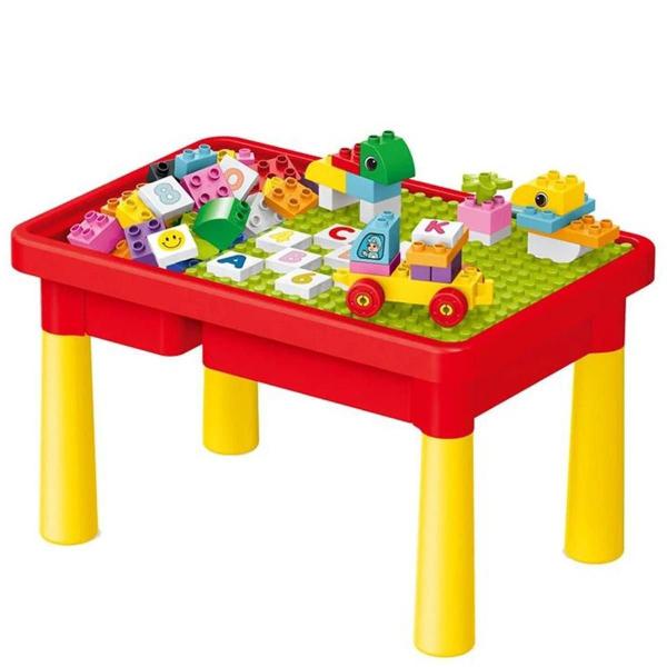 Mesinha Criativa Baby Land Vermelho Com 56 Blocos Kids Home - Tesla Store Imagem de Mesinha Criativa Baby Land Vermelho Com 56 Blocos Kids Home