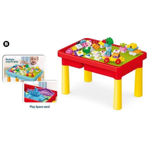 Mesinha Criativa Baby Land Vermelho Com 56 Blocos Kids Home - Tesla Store Imagem de Mesinha Criativa Baby Land Vermelho Com 56 Blocos Kids Home