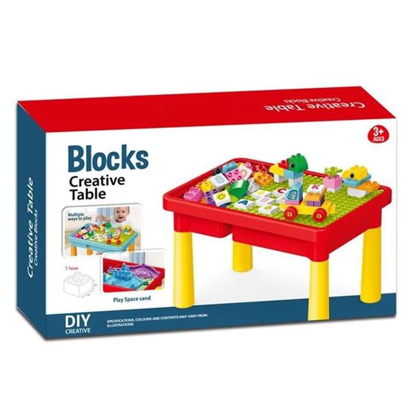 Mesinha Criativa Baby Land Vermelho Com 56 Blocos Kids Home - Tesla Store Imagem de Mesinha Criativa Baby Land Vermelho Com 56 Blocos Kids Home