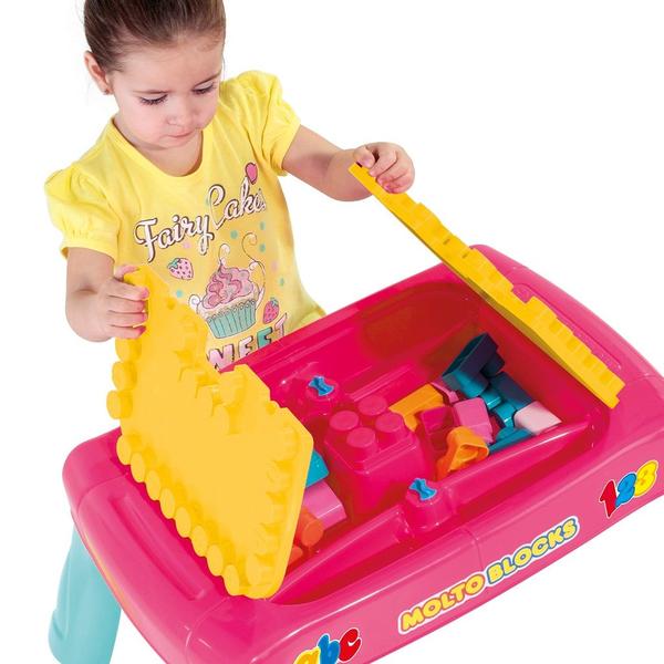Mesinha Criativa Educativa Rosa Baby Land 20 Blocos 8023 Cardoso Imagem de Mesinha Criativa Educativa Rosa Baby Land 20 Blocos 8023 Cardoso