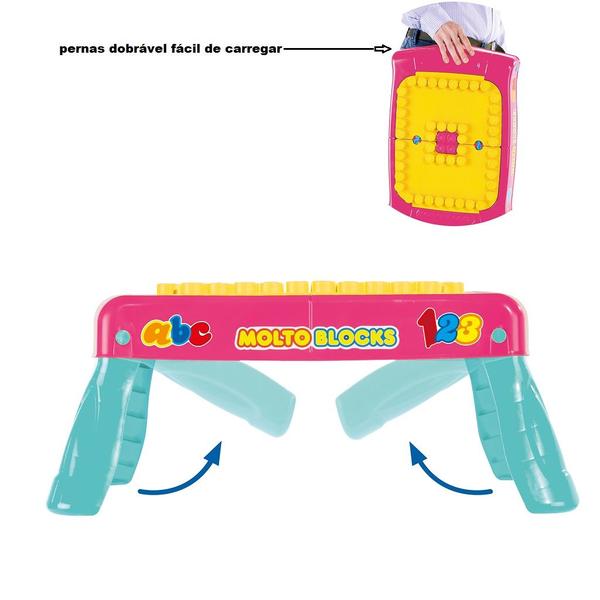 Mesinha Criativa Educativa Rosa Baby Land 20 Blocos 8023 Cardoso Imagem de Mesinha Criativa Educativa Rosa Baby Land 20 Blocos 8023 Cardoso