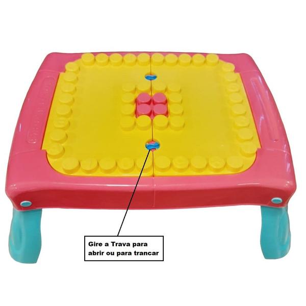 Mesinha Criativa Educativa Rosa Baby Land 20 Blocos 8023 Cardoso Imagem de Mesinha Criativa Educativa Rosa Baby Land 20 Blocos 8023 Cardoso