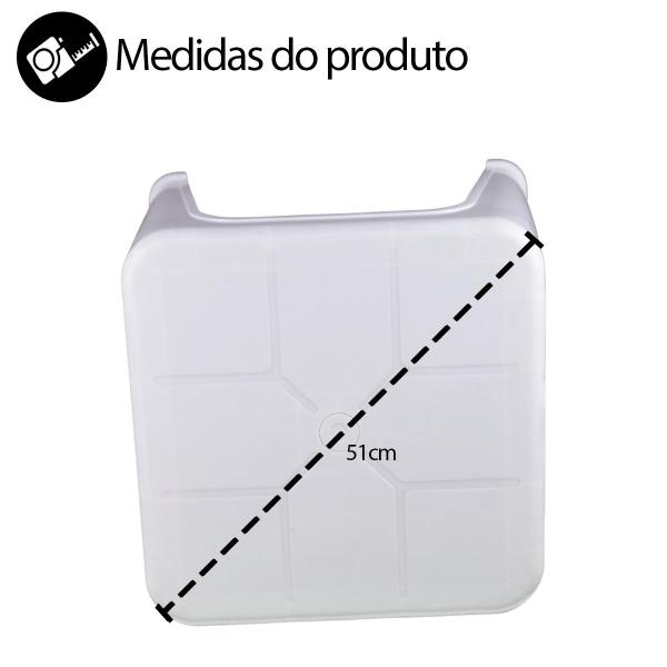 Imagem de Mesinha De Apoio Quadrada Branca Para Lazer 51x51 Com proteção Solar Mor