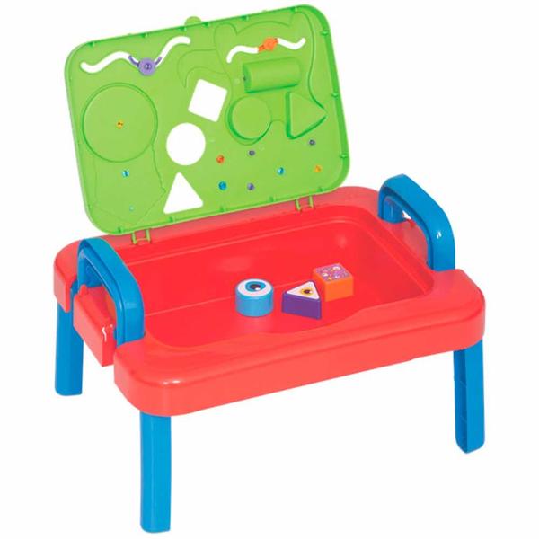 Mesinha de Atividades Didáticas - Vermelha - Mercotoys Imagem de Mesinha de Atividades Didáticas - Vermelha - Mercotoys