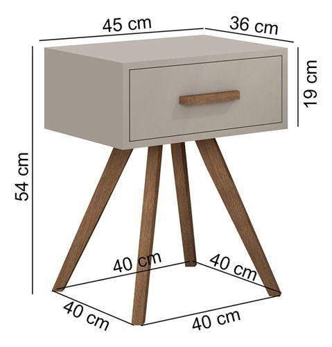Imagem de Mesinha De Canto Classic Cabeceira Gaveta quadripé de  madeira