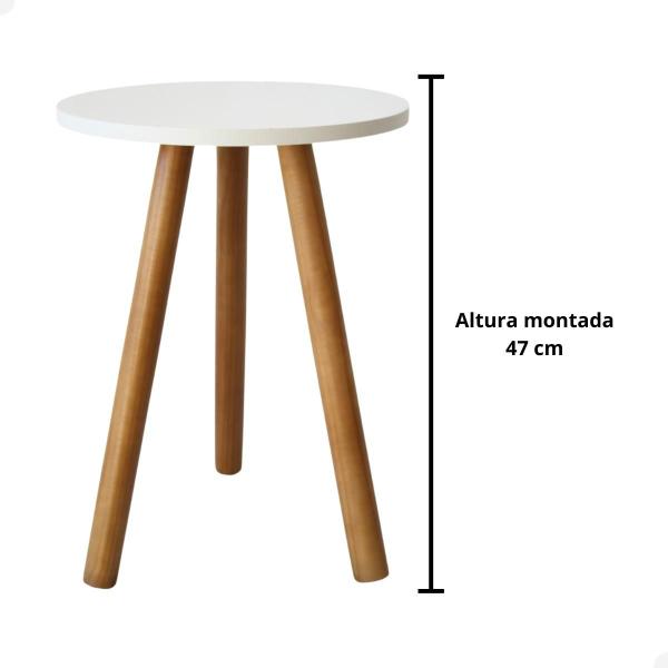 Imagem de Mesinha de Canto Pé Palito Apoio de Sofa Pé Palito de Madeira Decoração Sala