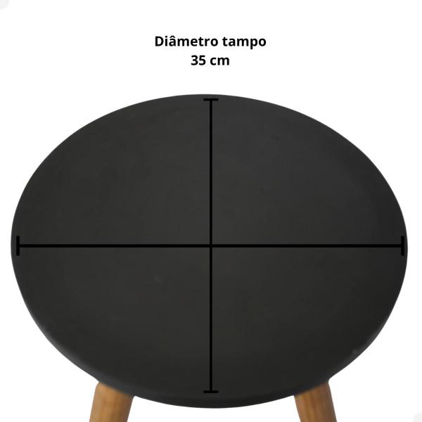 Imagem de Mesinha de Canto Pé Palito Retro Mesa Lateral Apoio para Sofa