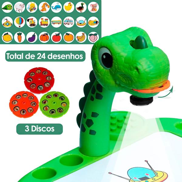 Imagem de Mesinha De Projeção De Desenho Brinquedo Didático Dinossauro - Dm Toys