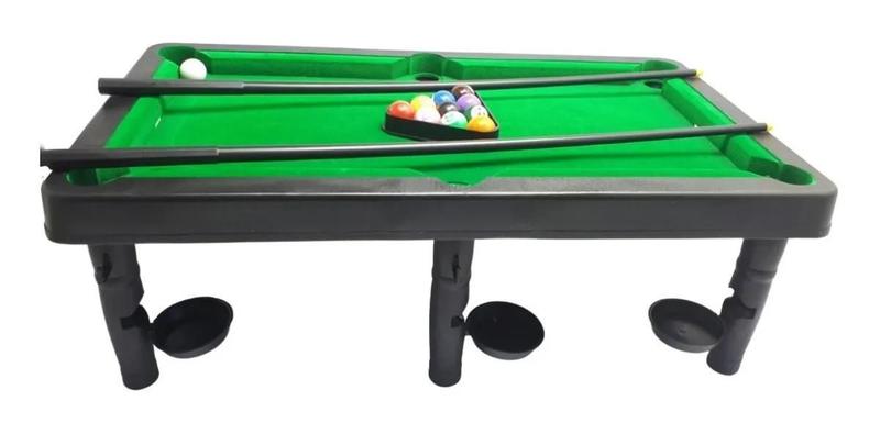 Imagem de Mesinha De Sinuca Infantil Snooker Brilhar Com 02 Tacos