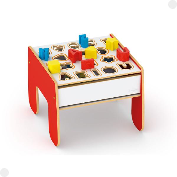 Mesinha Didática 2 Em 1 MDF Kit C/ Formas 958 - Junges Imagem de Mesinha Didática 2 Em 1 MDF Kit C/ Formas 958 - Junges