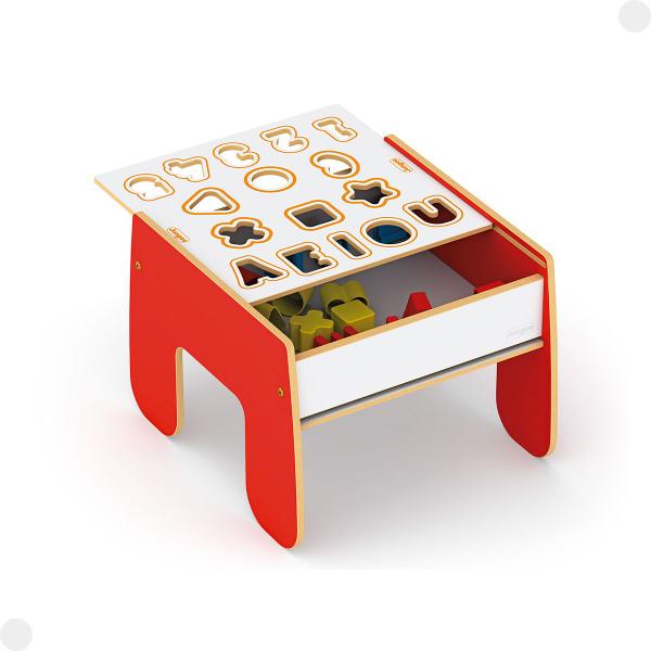 Mesinha Didática 2 Em 1 MDF Kit C/ Formas 958 - Junges Imagem de Mesinha Didática 2 Em 1 MDF Kit C/ Formas 958 - Junges