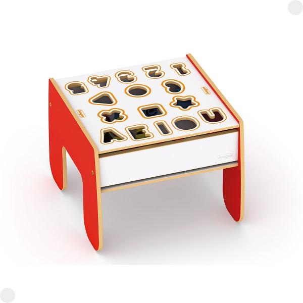 Mesinha Didática 2 Em 1 MDF Kit C/ Formas 958 - Junges Imagem de Mesinha Didática 2 Em 1 MDF Kit C/ Formas 958 - Junges