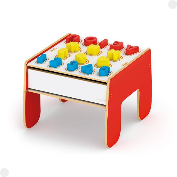 Mesinha Didática 2 Em 1 MDF Kit C/ Formas 958 - Junges Imagem de Mesinha Didática 2 Em 1 MDF Kit C/ Formas 958 - Junges