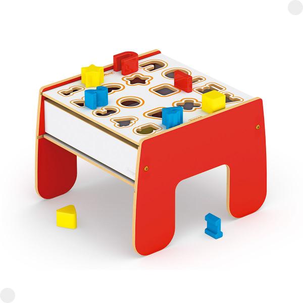 Mesinha Didática 2 Em 1 MDF Kit C/ Formas 958 - Junges Imagem de Mesinha Didática 2 Em 1 MDF Kit C/ Formas 958 - Junges
