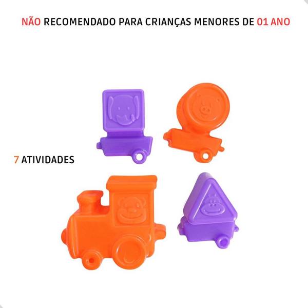 Imagem de Mesinha Didática Colorida e Interativa com 7 Atividades Criança Infantil Brinquedo Estimular Criatividade Aprendizado