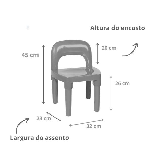Imagem de Mesinha Didática infantil com Cadeira desmontável e portátil