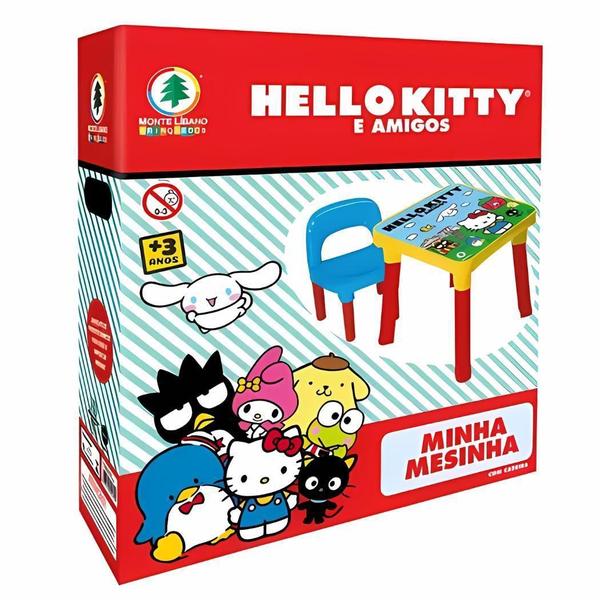 Imagem de Mesinha Infantil C Cadeira Desmontável Portátil Hello Kitty