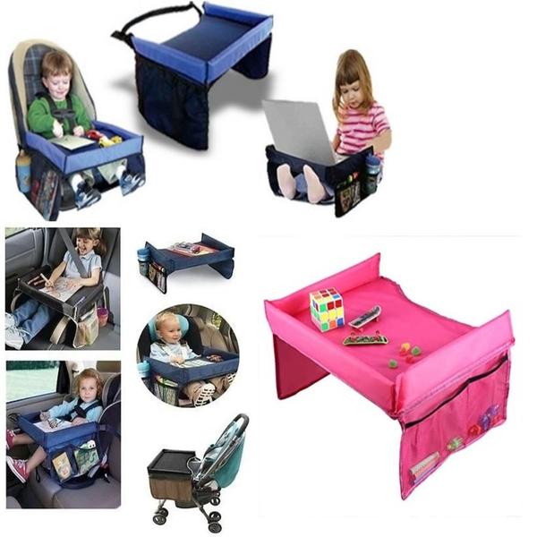 Imagem de Mesinha portatil infantil apoio menina menino para carro e casa porta objetos dobravel bebe criança