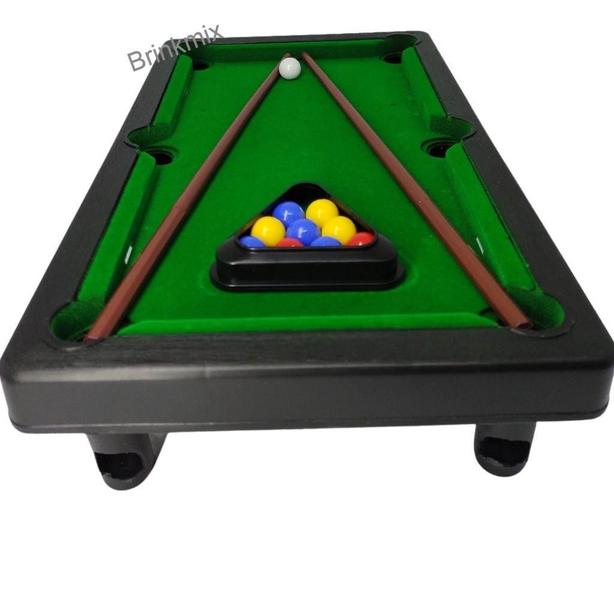 Imagem de Mesinha Sinuca Infantil Snooker Brilhar 02 Tacos Bolinhas