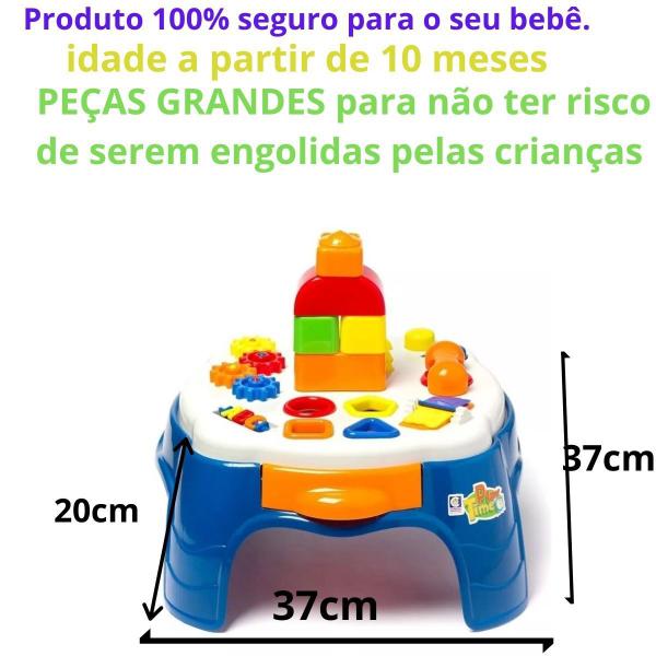 Imagem de Mesinhas Didáticas  Brinquedos para Bebês de 1 Ano Infantil Pedagogica Educativas as peças se encaixam