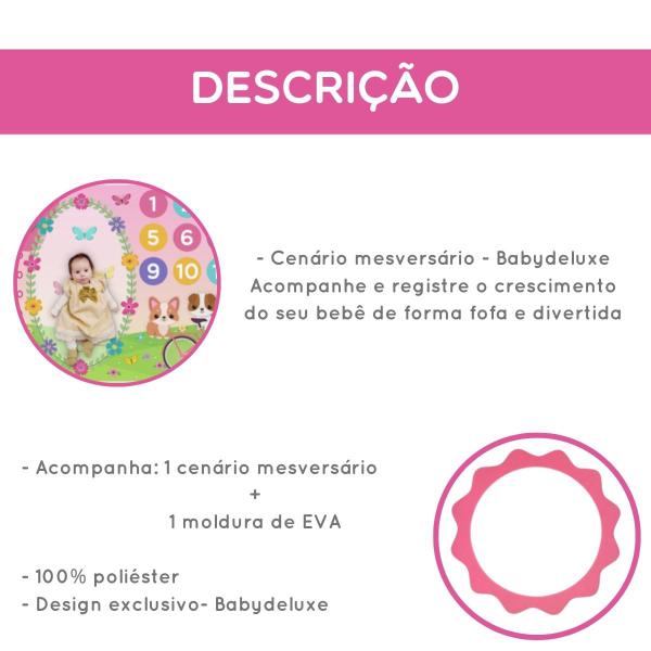 Imagem de Mesversario Jardim Encantado Cenario Para Fotos Do Bebe Com Moldura Menina Lençol 100% Poliester