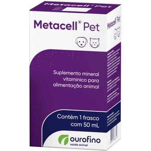 Imagem de Metacell Pet 50ml Suplemento Vitaminas Minerais Cães Gatos Aves Pequeno Roedores
