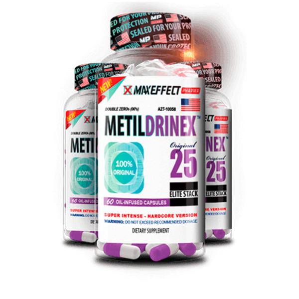 Imagem de Metildrinex  25 Pré treino MaxEffect Pharma 60 cápsulas sem sabor