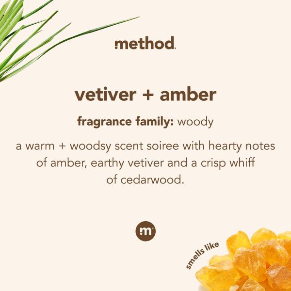 Imagem de Método de recarga espumante para lavagem das mãos Premium Vetiver + Amber 800 ml