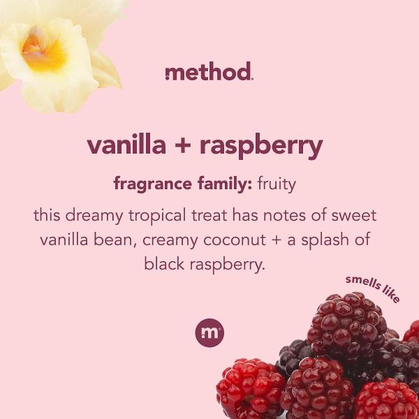 Imagem de Método de sabonete para mãos em gel Vanilla + Raspberry 360ml x3 reutilizável