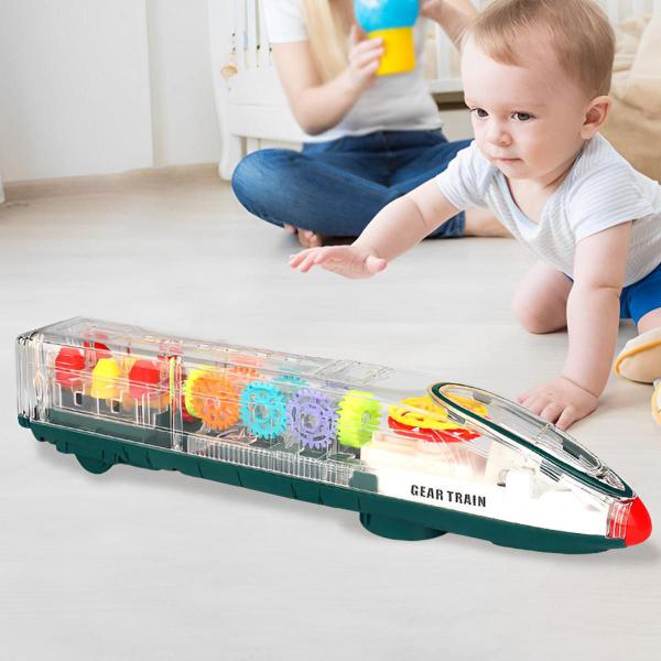 Imagem de Metro Brinquedo Trenzinho Educativo Didático Criança Infantil Som Trem Bebe Menino Top Transparente Reforçado Locomotiva