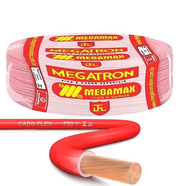 Imagem de Metro Cabo De Energia Flexível 4Mm, 750V, Megatron -Vermelho