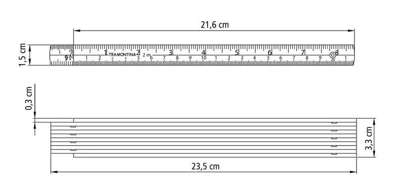 Imagem de Metro Pedreiro Escala Métrica Abs 2m Tramontina 43162002
