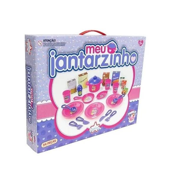 Imagem de Meu Jantarzinho Big Star Kit de Cozinha com Panelinha Pratinhos e Acessorios Brinquedo Recreativo