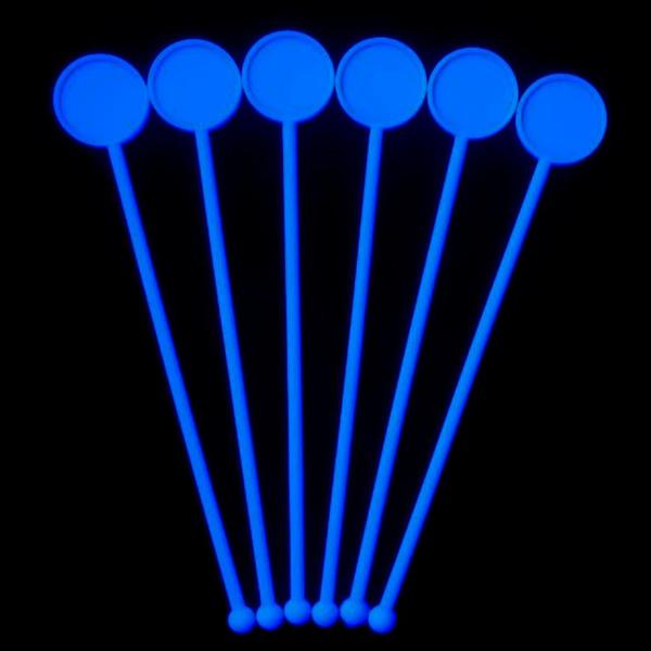 Imagem de Mexedor de Drink 18,5cm Azul Neon Para Festas 20 Unidades