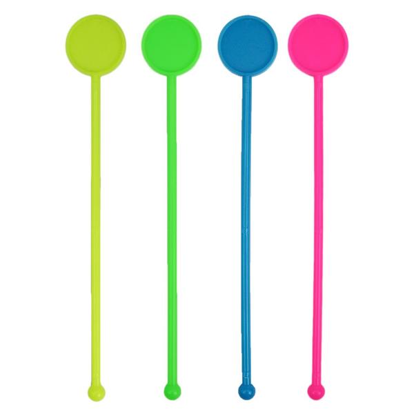 Imagem de Mexedor de Drink Cores Neon 18,5cm Para Festas 40 Unidades