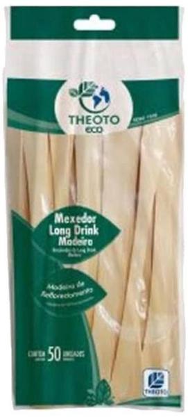 Imagem de Mexedor Long Drink De Madeira 17Cm Pct C/50 Kit 3