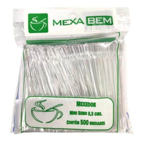 Imagem de Mexedor Mini Remo P/Café 5000UN 8,5cm Transparente - Mexa Bem