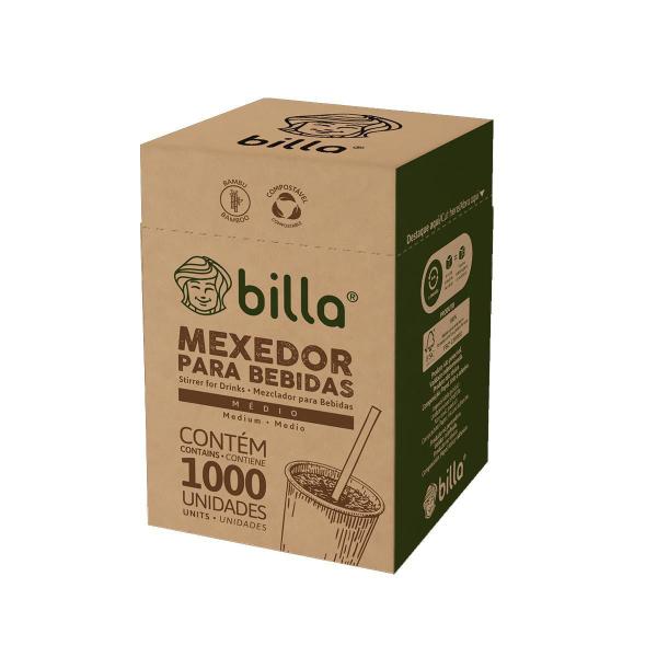 Imagem de Mexedor Palheta Billa Médio Bambu Chá Café Drinks Kit 3