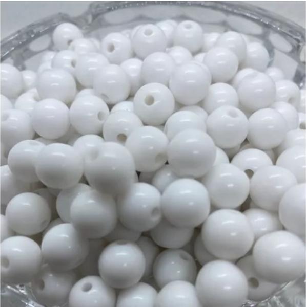 Imagem de Miçanga Bola Leitosa 10mm Acrílico - 200pçs - 100g - Cores