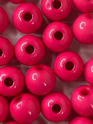 Miçanga Bola Rosa Pink 8mm/ aprox.210peças - 50g - La Mode Arte e Criação Imagem de Miçanga Bola Rosa Pink 8mm/ aprox.210peças - 50g