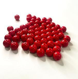 Imagem de Miçanga Bola Vermelho 10mm/ aprox.100peças - 50g