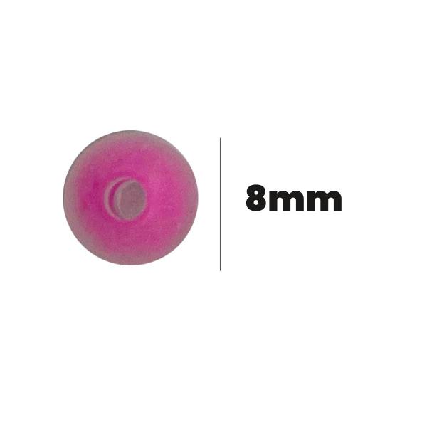 Imagem de Miçanga Bolinha Fosca com Miolo Colorido Contas Passante 8mm 360pçs Para Fazer Pulseira Montar Colar