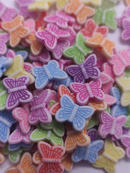 Imagem de Miçanga borboletas coloridas