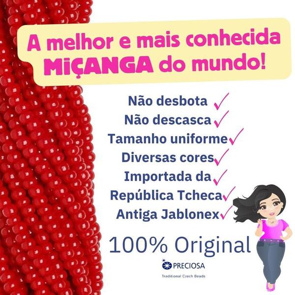 Imagem de Miçanga Canjicão 2/0=6,1mm Preciosa Jablonex Guia Brajá Kelê Proteção - 50g