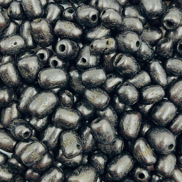 Imagem de Miçanga Conta Semente Açaí Preto 8mm 160pçs Artesanato 48g