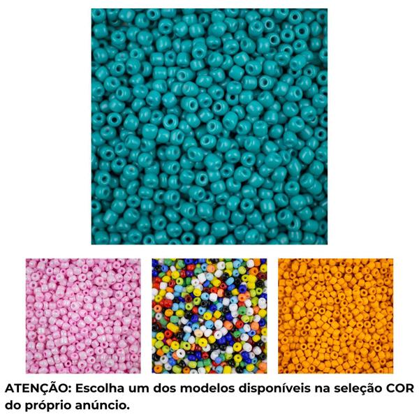 Imagem de Miçanga Guia Vidro 3,6mm 100g Umbanda Candomblé- Escolha Cor